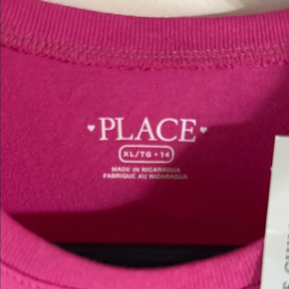 The Children's Place Pink Short Sleeve Tee Graphic Design Girls Size XL/14 NEW